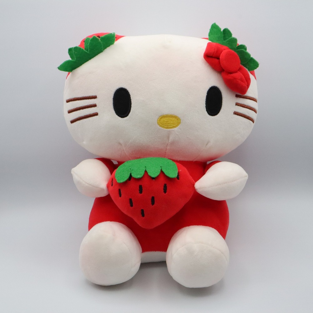 Hello Kitty Strawberry Plush Toy 12" Stuffed Animal Sanrio Cute Gift Soft Doll
